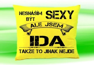 Polštář se jménem IDA Žlutý
