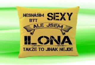 Polštář se jménem ILONA Béžový