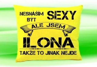 Polštář se jménem ILONA Žlutý