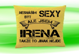Polštář se jménem IRENA Béžový
