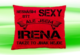 Polštář se jménem IRENA Červený