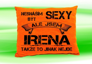 Polštář se jménem IRENA Oranžový