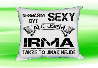 Polštář se jménem IRMA Bilý