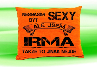 Polštář se jménem IRMA Oranžový