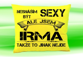Polštář se jménem IRMA Žlutý