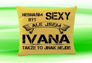 Polštář se jménem IVANA Béžový