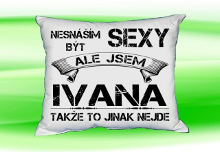 Polštář se jménem IVANA Bilý