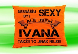Polštář se jménem IVANA Oranžový