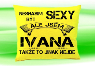 Polštář se jménem IVANA Žlutý