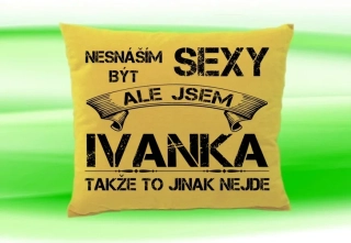 Polštář se jménem IVANKA  Béžový