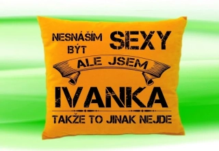 Polštář se jménem IVANKA  Medový