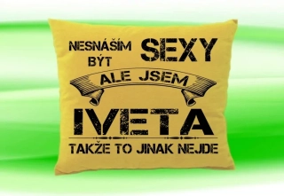 Polštář se jménem IVETA Béžový