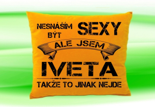 Polštář se jménem IVETA  Medový