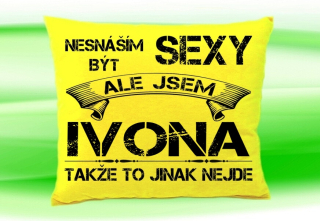 Polštář se jménem IVONA Žlutý
