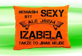 Polštář se jménem IZABELA Oranžový