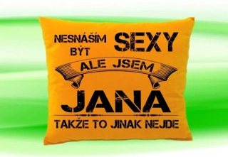Polštář se jménem JANA Medový