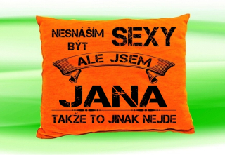 Polštář se jménem JANA Oranžový