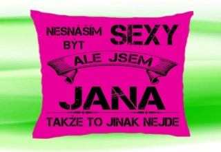 Polštář se jménem JANA Růžový