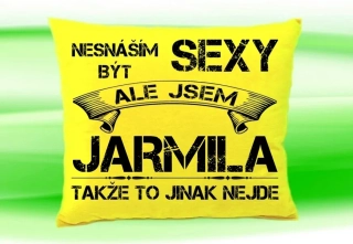 Polštář se jménem JARMILA Žlutý