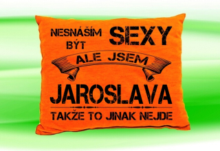 Polštář se jménem JAROSLAVA  Oranžový