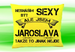 Polštář se jménem JAROSLAVA  Žlutý