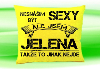 Polštář se jménem JELENA  Žlutý
