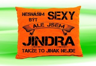 Polštář se jménem JINDRA  Oranžový