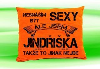Polštář se jménem JINDŘIŠKA Oranžový