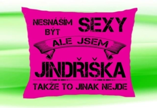 Polštář se jménem JINDŘIŠKA Růžový