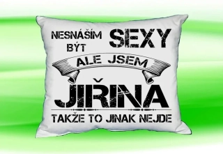 Polštář se jménem JIŘINA Bilý