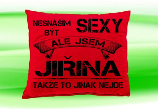 Polštář se jménem JIŘINA Červený