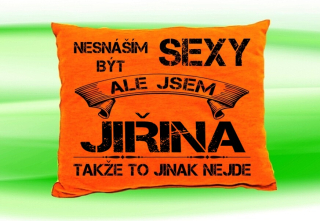 Polštář se jménem JIŘINA Oranžový