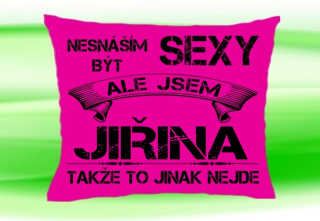 Polštář se jménem JIŘINA Růžový