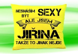 Polštář se jménem JIŘINA Žlutý