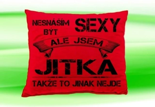 Polštář se jménem JITKA Červený