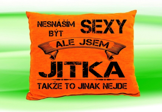 Polštář se jménem JITKA Oranžový