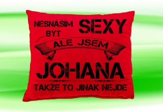 Polštář se jménem JOHANA Červený