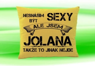 Polštář se jménem JOLANA Béžový