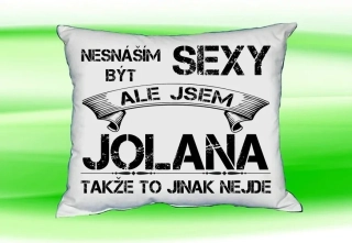 Polštář se jménem JOLANA Bilý