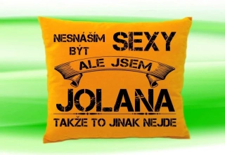 Polštář se jménem JOLANA Medový