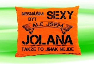 Polštář se jménem JOLANA Oranžový