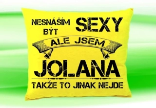 Polštář se jménem JOLANA Žlutý