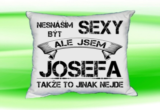 Polštář se jménem JOSEFA Bilý
