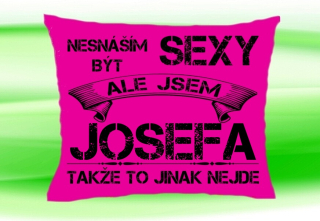 Polštář se jménem JOSEFA Růžový