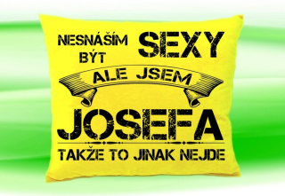 Polštář se jménem JOSEFA Žlutý