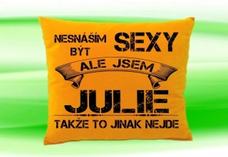 Polštář se jménem JULIE Medový