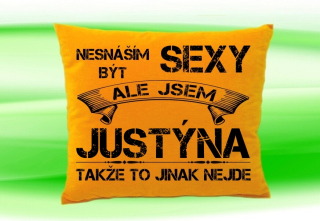 Polštář se jménem JUSTÝNA Medový
