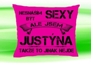 Polštář se jménem JUSTÝNA Růžový