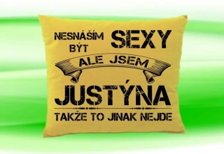 Polštář se jménem JUSTÝNA 