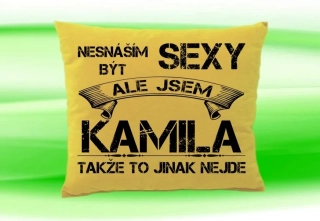 Polštář se jménem KAMILA Béžový